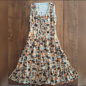 KARRA IMPLANT SLEEVELESS DROP WAIST MIDI DRESS